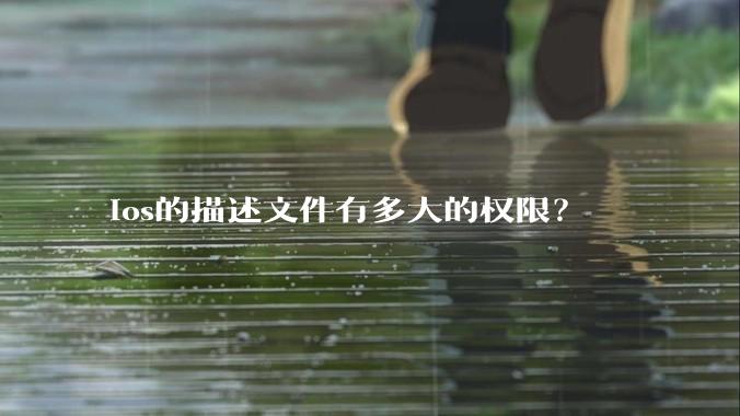 ios的描述文件有多大的权限？