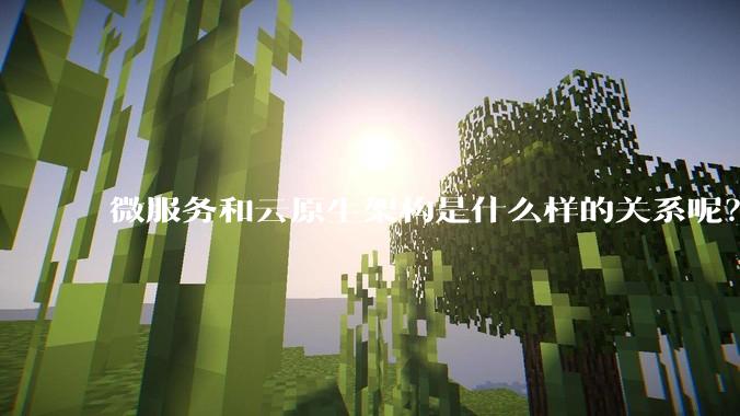 微服务和云原生架构是什么样的关系呢？
