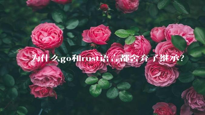 为什么go和rust语言都舍弃了继承？